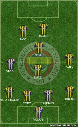 Fenerbahçe SK Formation 2012