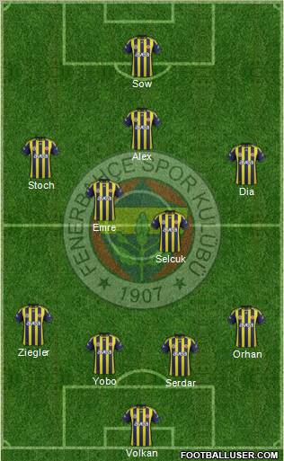Fenerbahçe SK Formation 2012