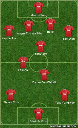 Manchester United Formation 2012