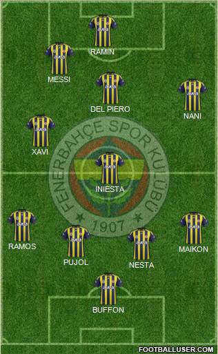 Fenerbahçe SK Formation 2012