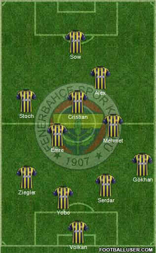 Fenerbahçe SK Formation 2012