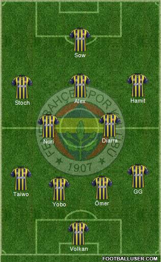 Fenerbahçe SK Formation 2012