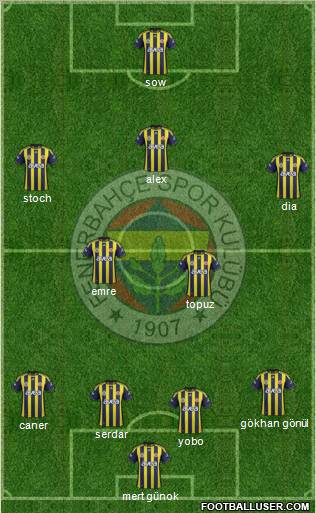 Fenerbahçe SK Formation 2012