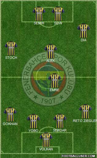 Fenerbahçe SK Formation 2012