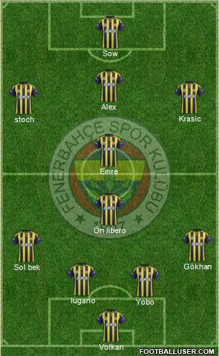 Fenerbahçe SK Formation 2012