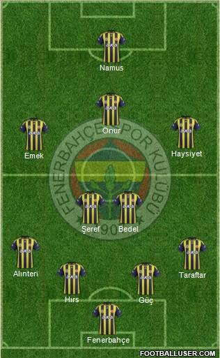 Fenerbahçe SK Formation 2012