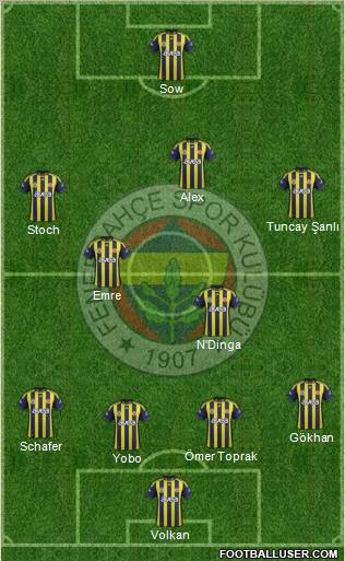 Fenerbahçe SK Formation 2012