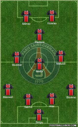 Paris Saint-Germain Formation 2012