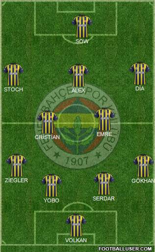 Fenerbahçe SK Formation 2012