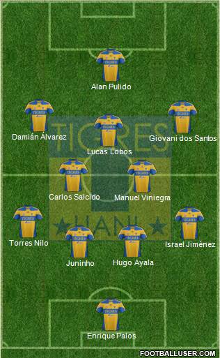 Club Universitario de Nuevo León Formation 2012