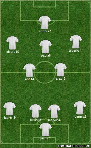 World Cup 2010 Team Formation 2012
