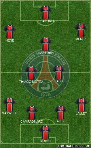 Paris Saint-Germain Formation 2012