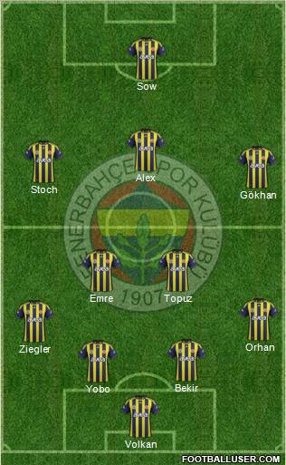 Fenerbahçe SK Formation 2012