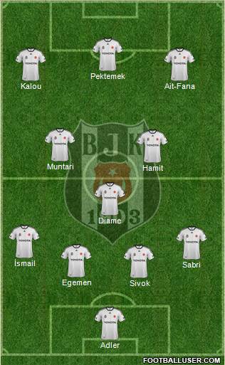 Besiktas JK Formation 2012