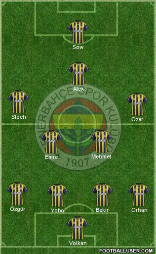 Fenerbahçe SK Formation 2012