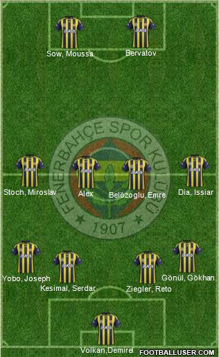Fenerbahçe SK Formation 2012