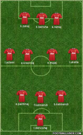 Manchester United Formation 2012