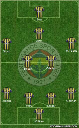 Fenerbahçe SK Formation 2012