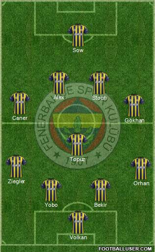 Fenerbahçe SK Formation 2012