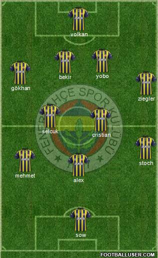 Fenerbahçe SK Formation 2012