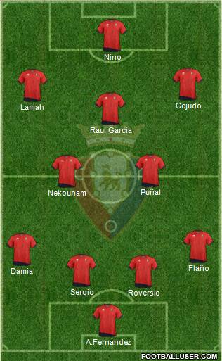 C. At. Osasuna Formation 2012