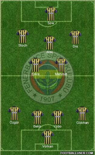 Fenerbahçe SK Formation 2012