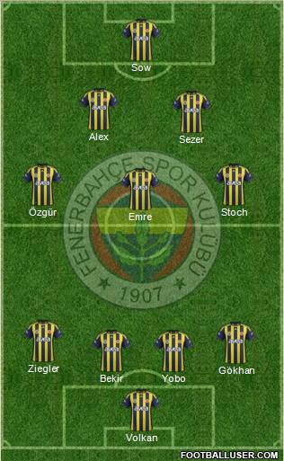 Fenerbahçe SK Formation 2012