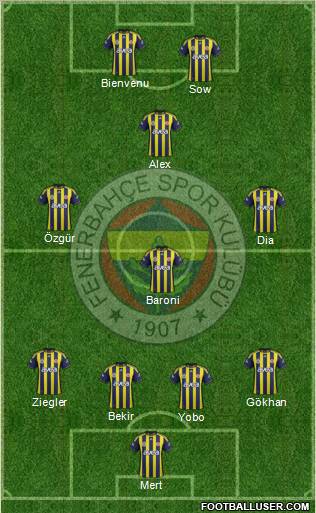 Fenerbahçe SK Formation 2012