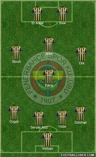 Fenerbahçe SK Formation 2012