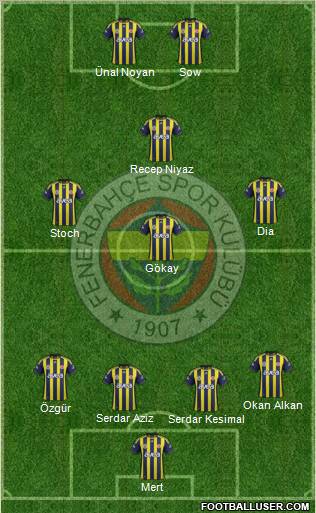 Fenerbahçe SK Formation 2012