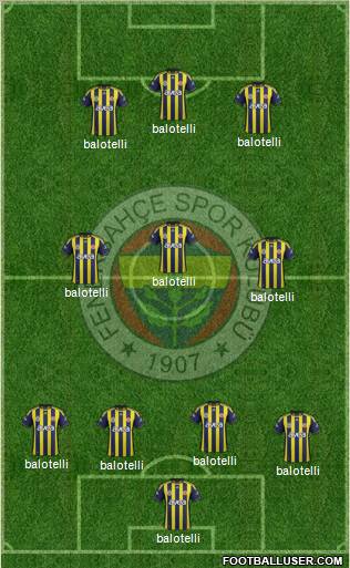 Fenerbahçe SK Formation 2012