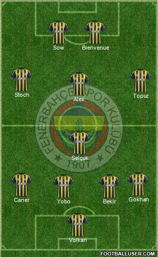 Fenerbahçe SK Formation 2012