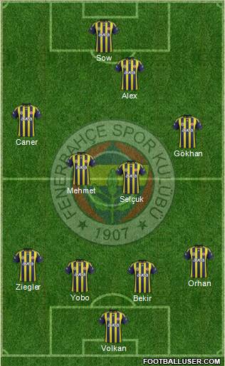 Fenerbahçe SK Formation 2012