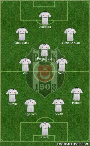Besiktas JK Formation 2012
