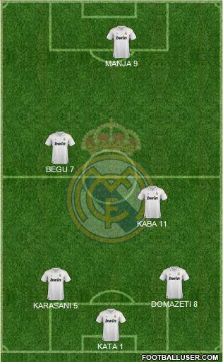 Real Madrid C.F. Formation 2012