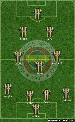 Fenerbahçe SK Formation 2012