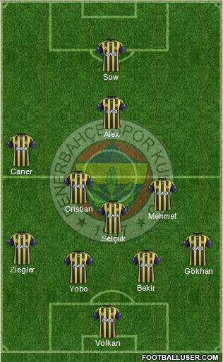 Fenerbahçe SK Formation 2012