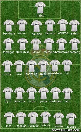 Real Madrid C.F. Formation 2012