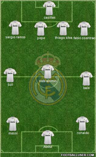 Real Madrid C.F. Formation 2012