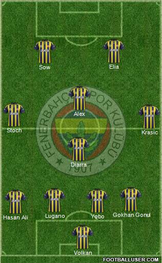 Fenerbahçe SK Formation 2012