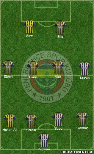 Fenerbahçe SK Formation 2012