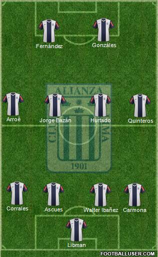 C Alianza Lima football formation