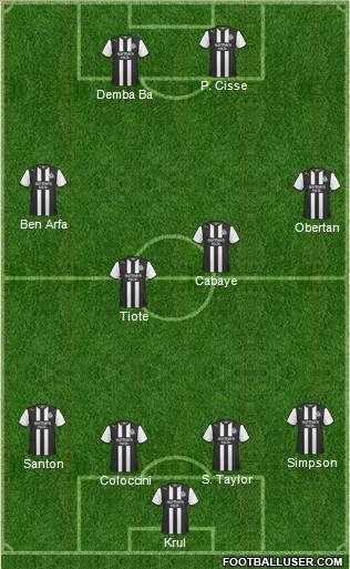 Newcastle United Formation 2012