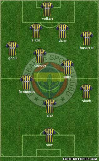 Fenerbahçe SK Formation 2012