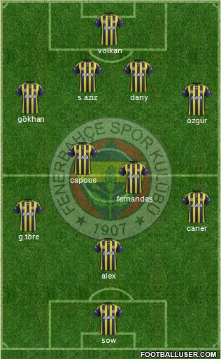 Fenerbahçe SK Formation 2012
