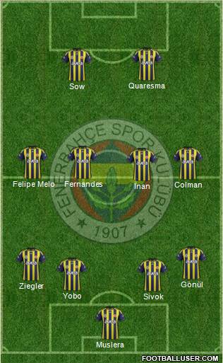 Fenerbahçe SK Formation 2012