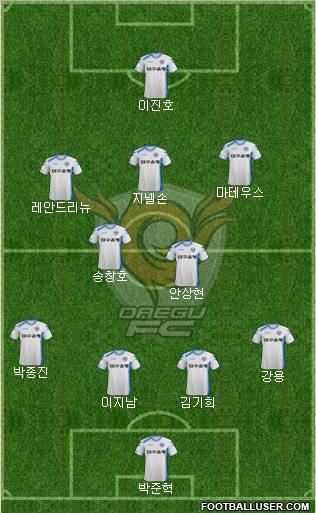 Daegu FC Formation 2012