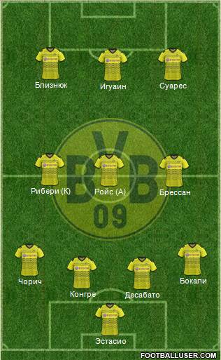Borussia Dortmund Formation 2012