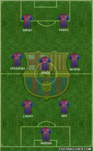 F.C. Barcelona Formation 2012