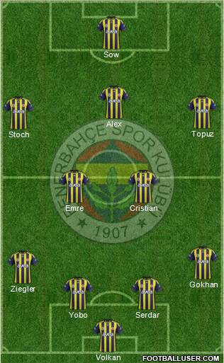 Fenerbahçe SK Formation 2012